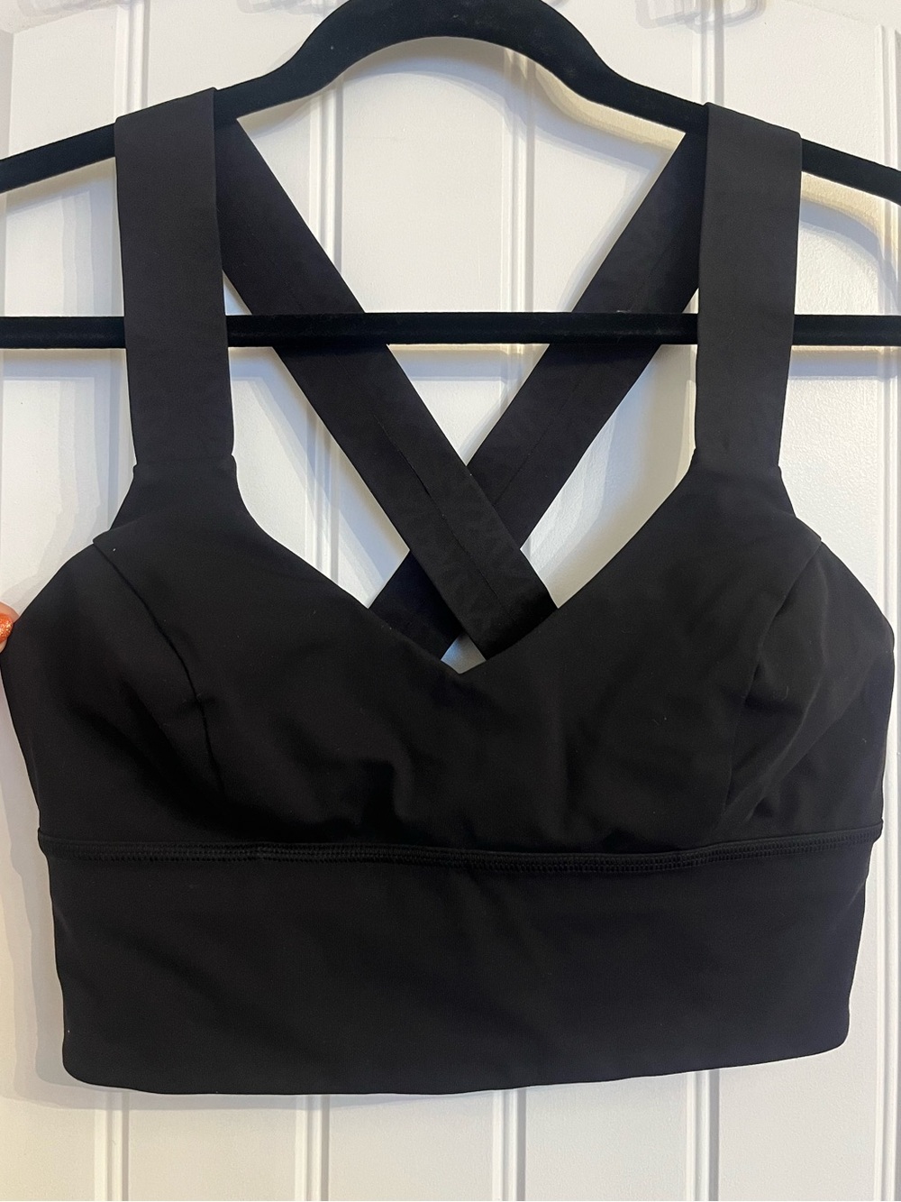 Lululemon Black Crisscross Back Support Sports Bra - Size 8